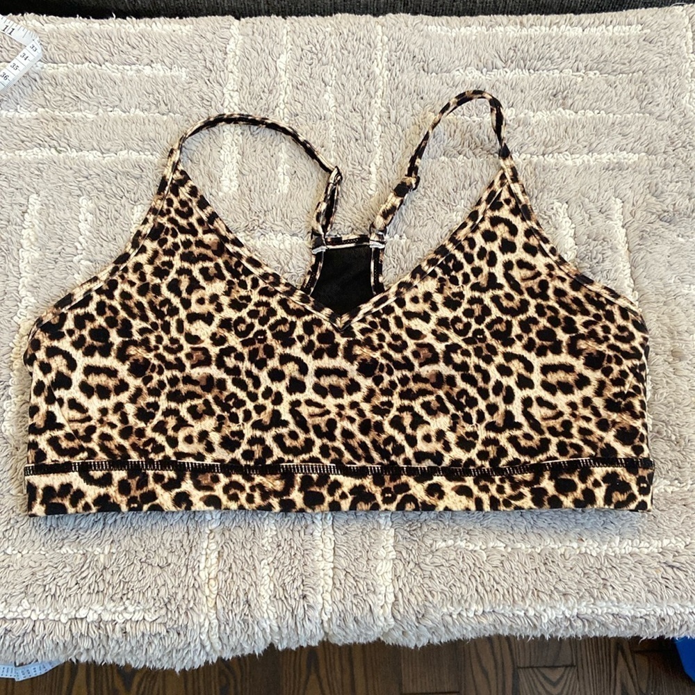 Zyia Active Sports Bra Athletic Mesh Animal Print  xl​​​​​​